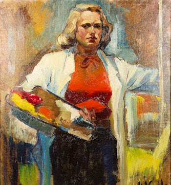 Placeholder for Giselle Kuster Zelfportret ca 1935