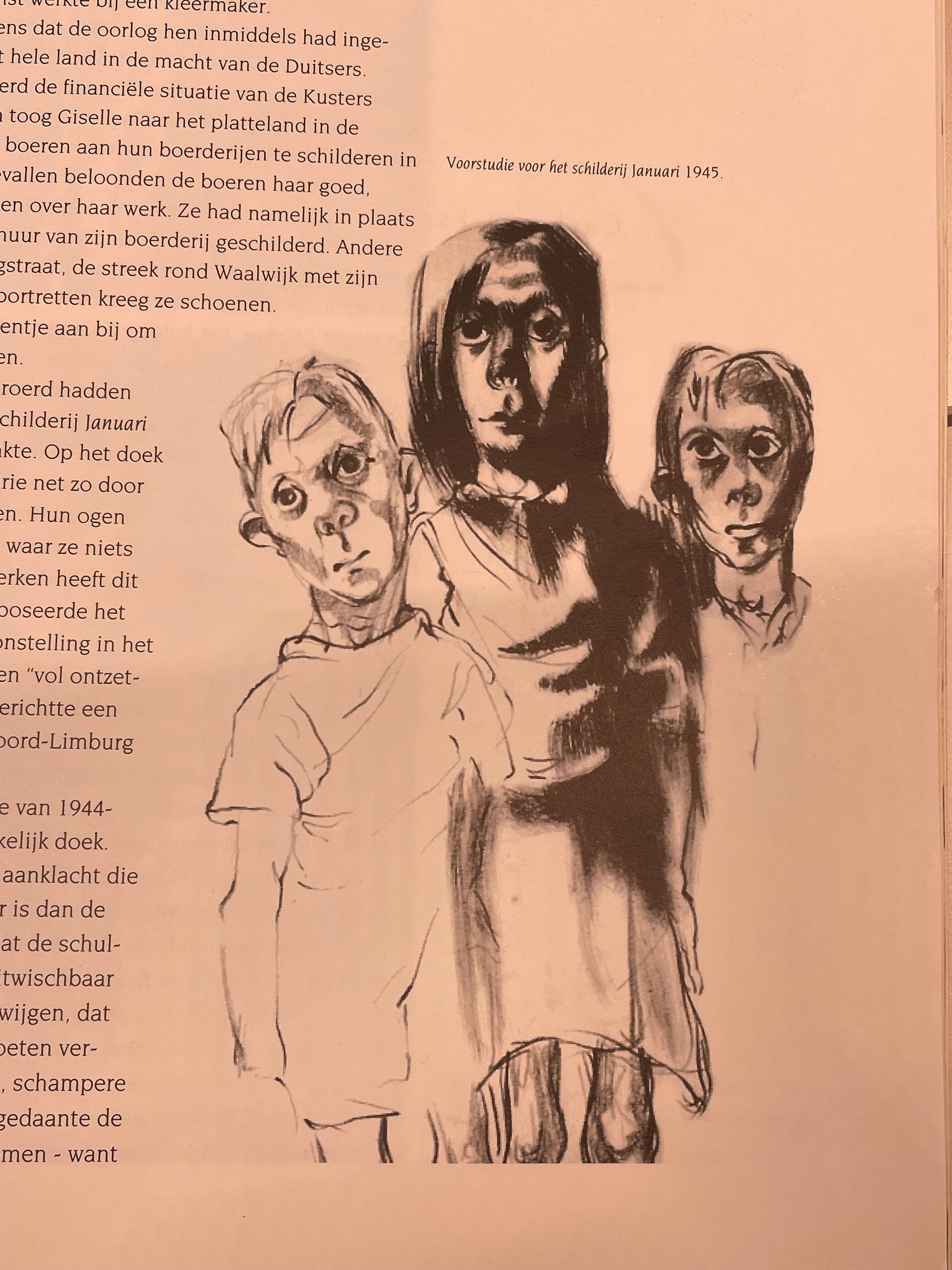 Giselle Kuster voorschets voor honger 1945 verloren