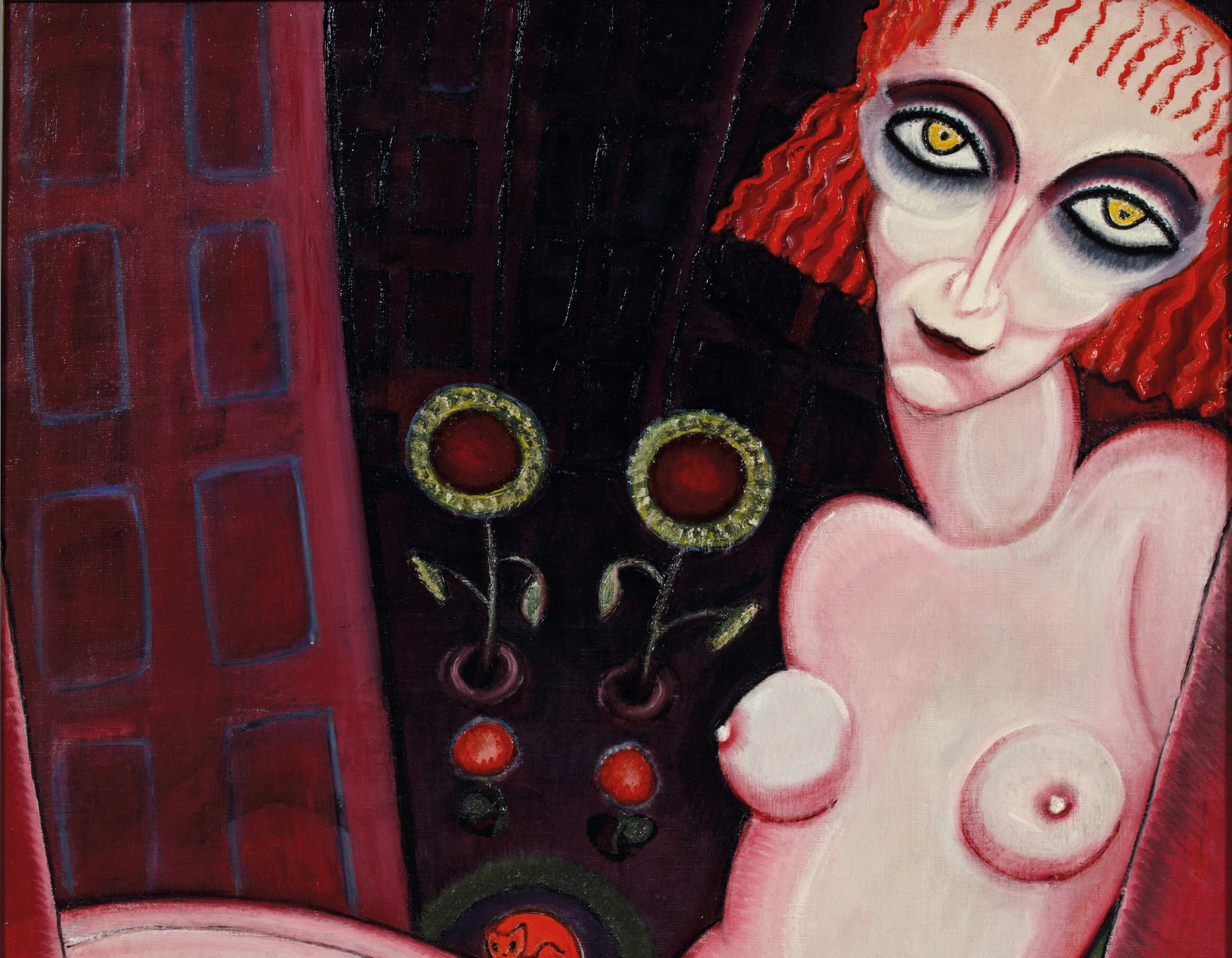 Hanny Korevaar Vrouw in stad ca 1920 olieverf op doek 104 x 98 cm PV DH