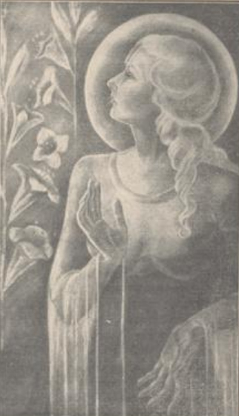 Krantenknipsel uit Mooi Limburg 3 februari 1934 Mariatentoonstelling Florence