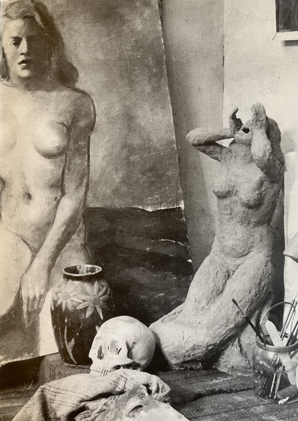 Placeholder for Naakt waarschijnlijk zelfportret en sculptuur