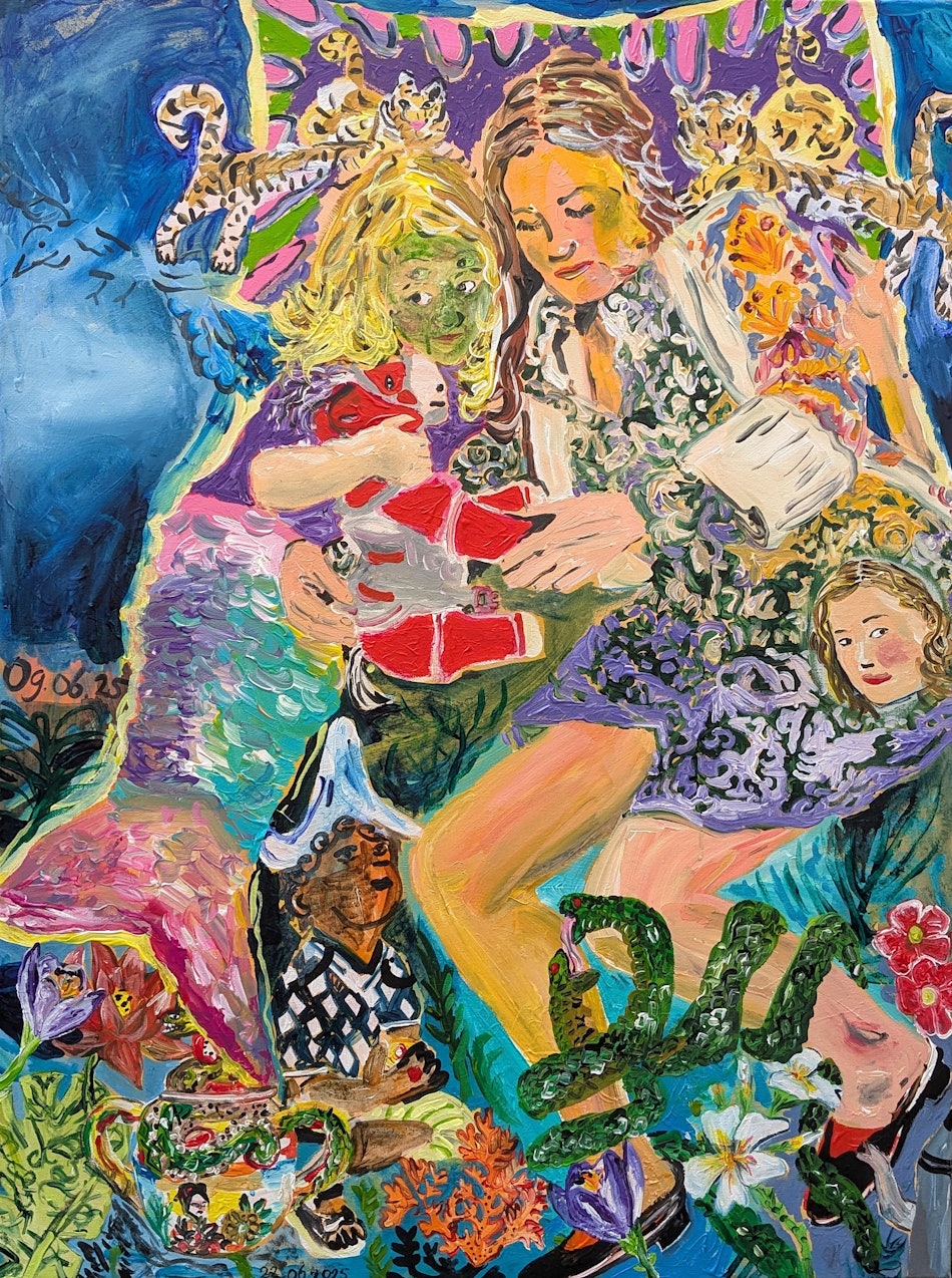 Placeholder for Tanja Ritterbex Mom wishes she was a meremaid too 2025 Acryl op doek 100 x 75 cm