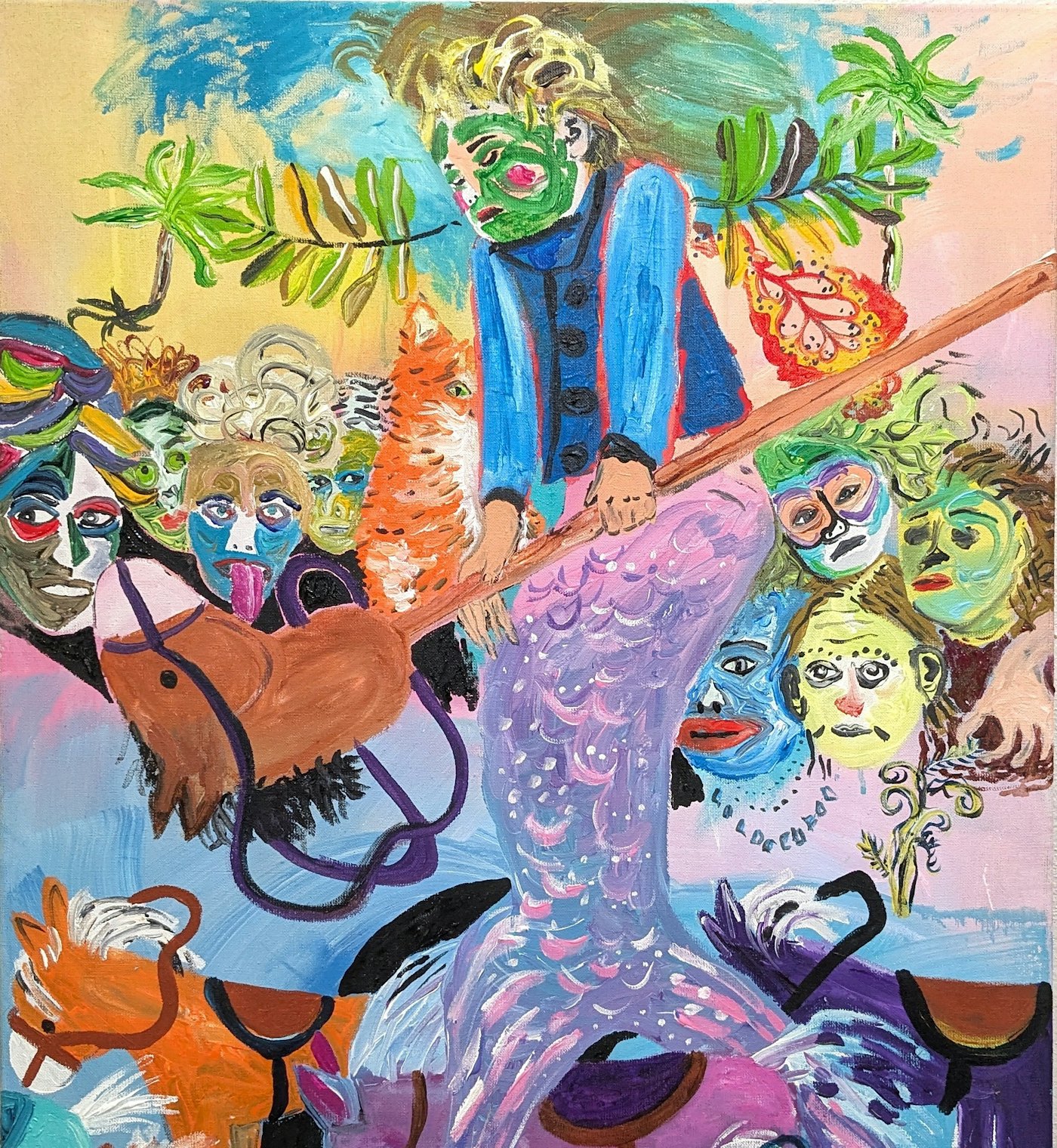 Tanja Ritterbex Yesterday when meremaids were real 2025 Acryl op doek 100 x 75 cm